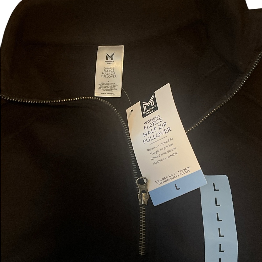 Black Half-Zip Sweatshirt - Picture 7 of 7